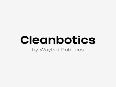 Cleanbotics branding clean design logo robotics