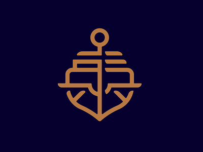 Ship branding design letter logo logotype mark ship symbol typography vinelli