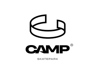 CAMP branding design letter logo logotype mark skatepark typography vinelli