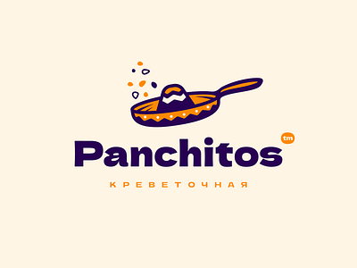 Panchitos branding design letter logo logotype pan shrimping typography vinelli