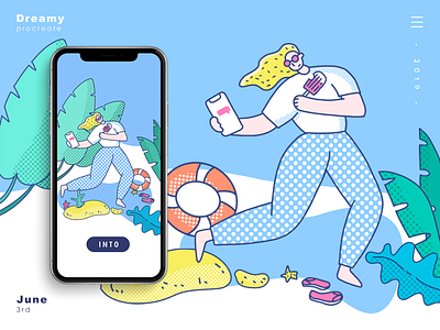 Hello Dribbble girl sea summer vacation