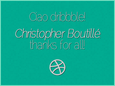 Ciao dribbble! first shot