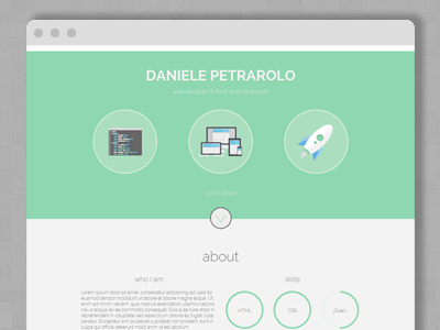 My new portfolio website flat one page portfolio website