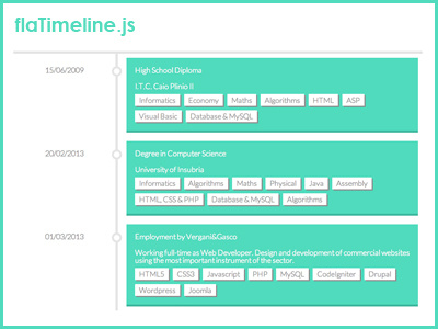 flaTimeline.js - A timeline with a flat style flat jquery plugin timeline