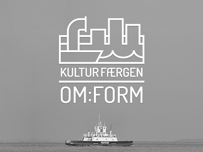 Om:form Logo boat ferry identity logo omform reform sailor sea ship