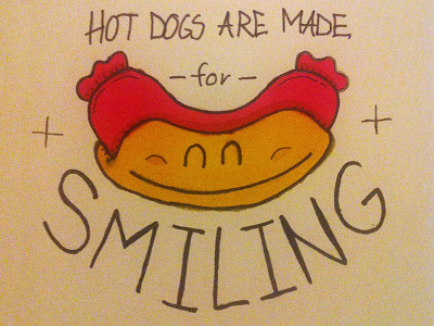 Hotdogs Smile dog fineliner hot marker sausage smile smiling wiener
