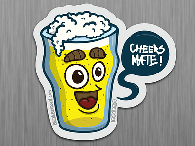Cheers magnet beer cheers fridge magnet pub sticker stickermule