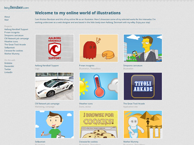 Online portfolio @ beingbendsen.com cases illustration portfolio showcase website