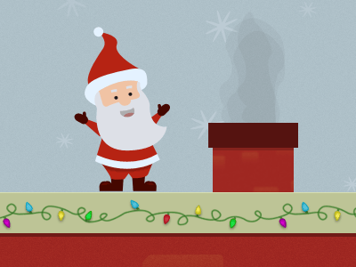 Santa waving chimney gif santa waving xmas