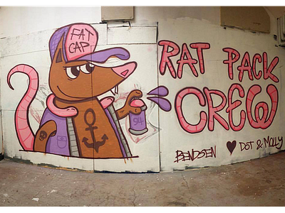 Rat pack crew art graffiti rat spray street streetart urban urbanart