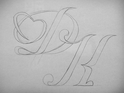 Monogram draft draft letter lettering monogram sketch wedding