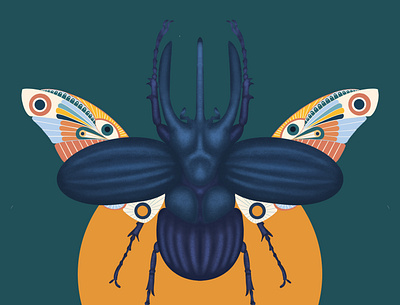 Beetle juice beetle bug digital art digital illustrator digitalart illustration illustration art illustrator insect insects interior nature nature art pattern pattern design photoshop print prints procreate
