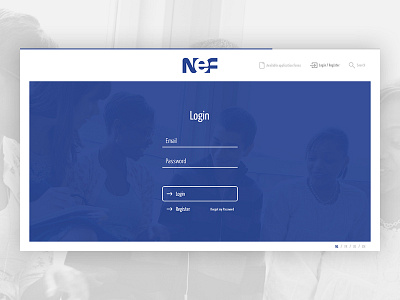 Nef application design interface login ui web webdesign website