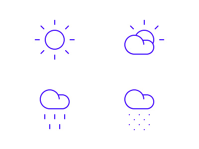 Icons Weather cloud icons rain snow sun weather
