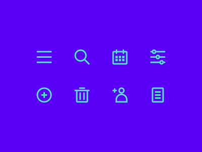 Iconset add calendar delete design filter icons iconset menu search