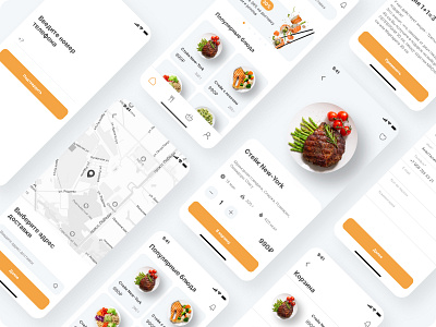 Food delivery App 3d animation app application branding delivery design drink food graphic design illustration logo motion graphics online store ui ux