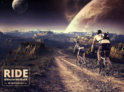 RIDE concept art creative design inspiration mountain biking scenery space vectormedia vectormediagr