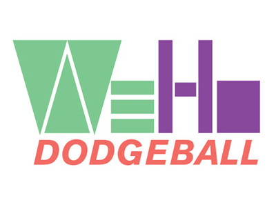 Wh Dball V3 80s art deco bauhaus california dodgeball league logo los angeles memphis retro sports west hollywood