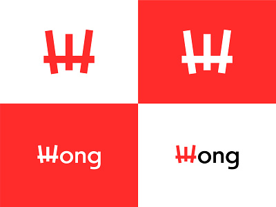 Personal logo design onsists of the "W" and "王" branding font w logo 王