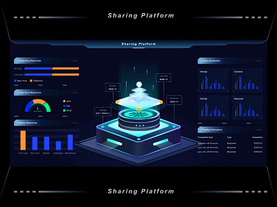 Visualization data design ui ux web page design