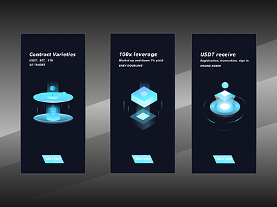 区块链引导页 app data design ui