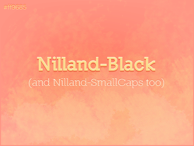 Nilland-black font nilland peach type