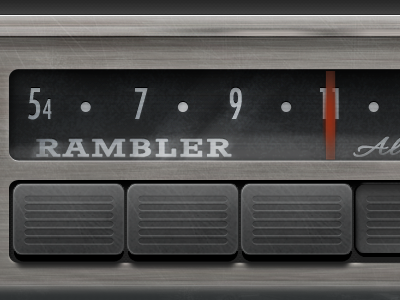 Vintage Car Stereo custom ui iphone radio button vintage car stereo