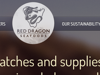 Navigation & Logo blur blur background logo navigation seafoods ui website