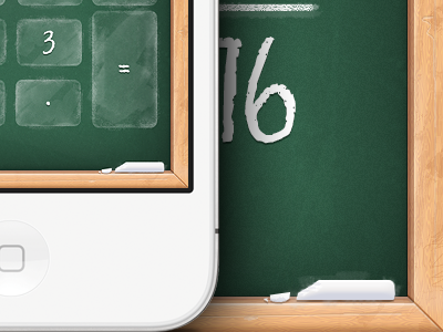 Calculator App calculator app chalk chalkboard iphone app ui design