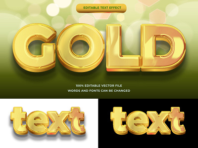 Gold Text effect editable adobe illustrator font style illustrator text text effect