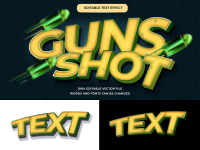 Guns Shoot Text effect editable