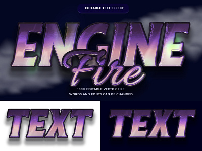 Engine text effect editable