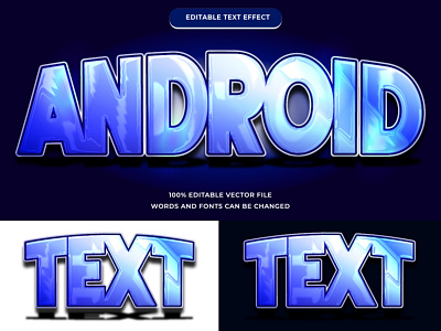 Android text effect editable