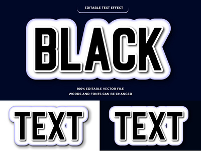 Black clouds text effect editable