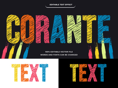 Corante text effect chalk editable 3d adobe illustrator chalk font style graphic design graphic style layer style text effect