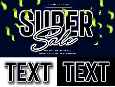 Super sale text effect editable adobe illustrator font style illustrator layer style promotion text super sale text effect