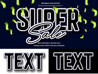 Super sale text effect editable