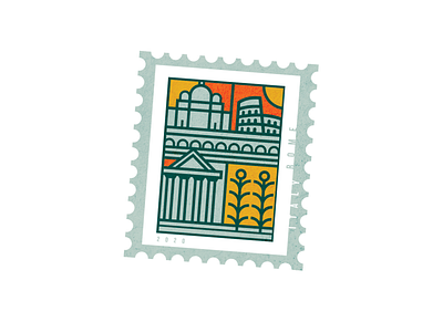 Rome Stamp design italy peace rome stamp stayhome