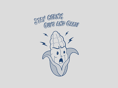 Stay corny, guys and gals! 2d 30s art cartoon corn corny illustration illustrator print typography