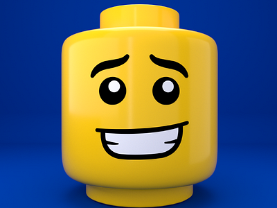 Blue Sunday. 3d awkward blender cycles head lego