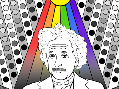 Einstein's Quantum Theory Of Light color fresco illustration illustrator light photoshop raster science vector