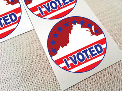 Virginia "I Voted" Sticker color design graphic design illustrator palette print sticker vector virginia