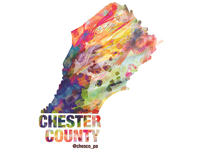Chester County Sticker Design chester county design graphic design kat phillips sticker