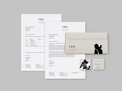 ren - corporate design branding corporate design logo minimal print stationery design typography visual