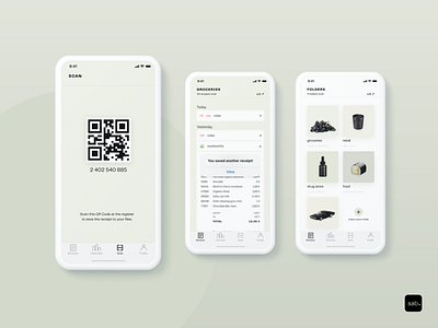 sab - digital receipts app flat minimal ui ux visual