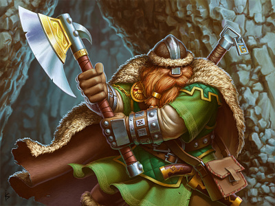 Dwarf Veteran Final dwarf fantasy goramitrio illustration