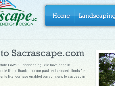 Sacrascape Lawn & Landscaping design interface logo navigation ui ux
