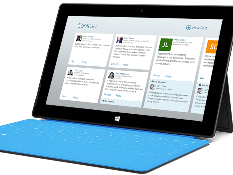 Yammer Windows 8 app by Ida Leung on Dribbble