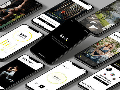 Soul Fitness fitness fitness app graphic design mobile app product design ui uiux