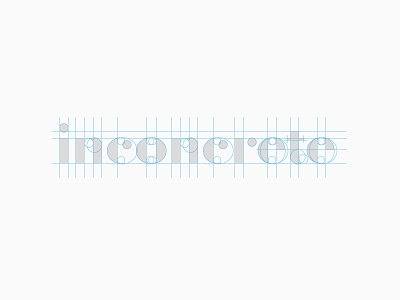 inconcrete bodoni clean didot grid guides lettering logo logotype shapes wip wordmark